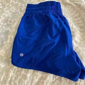 Lululemon blue running shorts